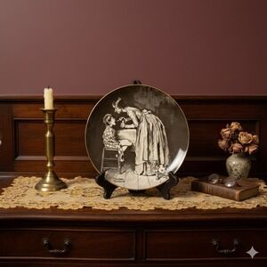 Norman Rockwell 1974 Ridgewood Fine China Tom Sawyer Taking the Medicine Plate